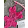 Luz&Pos Arias Closet Çiçek Desenli Pembe Bodysuit