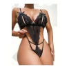 Luz&Pos Arias Closet Dantel Detaylı Siyah Fantezi Body
