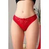 Luz&Pos Arias Closet Kırmızı Bel Kısmı Dantel İşlemeli Külot