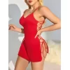 Luz&Pos Arias Closet Kırmızı Yanları İp Detaylı Fantezi Gecelik