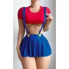Luz&Pos Arias Closet Mavi Kırmızı Fantezi Etekli Takım