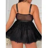 Luz&Pos Arias Closet Özel Tasarım Büyük Beden Fantezi Zincir Detaylı Dantelli Gecelik