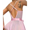 Luz&Pos Arias Closet Pembe Dantel İşlemeli Kurdelalı Fantezi Tül Babydoll