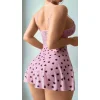 Luz&Pos Arias Closet Pembe Kalp Desenli Dantel İşlemeli Fantezi Gecelik