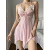 Luz&Pos Arias Closet Pembe Kelebek İşlemeli Tül Fantezi Gecelik