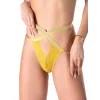 Luz&Pos Arias Closet Sarı Zincir Aksesuarlı Dantelli Fantezi String Tanga