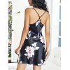 Luz&Pos Arias Closet Siyah Askılı Çiçek Desenli Midi Saten Gecelik