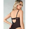 Luz&Pos Arias Closet Siyah Dantel İşlemeli Özel Bölgesi Açık Fantezi Body Jartiyer Takımı