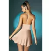Luz&Pos Arias Closet Somon Askılı Degajeli Fantezi Mini Elbise