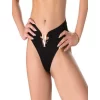 Luz&Pos Arias Closet V Metal Aksesuarlı Fantezi Siyah String Tanga