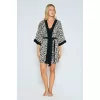 Luz&Pos Arias Closet Viskon Leopar Desenli Sabahlıklı Gecelik Takımı