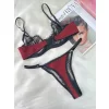 Özel Tasarım Dantel İşlemeli  Bordo Desteksiz Bralet Takımı