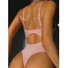 Pembe Dantel İşlemeli Kalp Desenli Fantezi Jartiyer Takımı