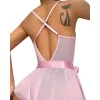Pembe Dantel İşlemeli Kurdelalı Fantezi Tül Babydoll