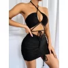 Siyah Şık Fantezi Clup Elbisesi 6682