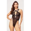 Siyah Transparan İp Detaylı Fantezi Babydoll