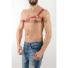 Tek Omuz Seksi Deri Erkek  Harness - Brfm3