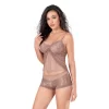 Vizon Jakarlı Babydoll Şort Takımı