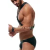 Yuvarlak Detaylı X Harness - Şık Erkek  Göğüs Harness, Deri Harness - Brfm219