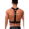 Yuvarlak Detaylı X Harness - Şık Erkek  Göğüs Harness, Deri Harness - Brfm219