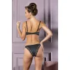 Zincir Detaylı Toparlayıcı Minimizer Sütyen Slip Külot Takım Siyah (brf31741)