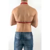 Zincirli Erkek  Deri Göğüs Harness, Zincirli Erkek  Harness - Brfm74-k1