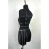 Zincirli Harness Takım, Deri Zincirli Etek Takım - Brf496