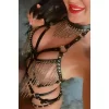 Zincirli Şık Deri Fantezi Giyim, Deri Zincirli Harness - Brf1080
