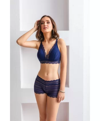 Bralet Sütyen Boxer Takım Lacivert (brf31813)