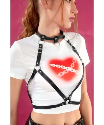 Crop, Bluz, Elbise Üzeri  Choker Detaylı Giysi Kemeri - Brf1167