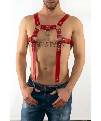 Erkek Deri Harness, Erkek Body Harness, Gay İç Giyim - Brfm23