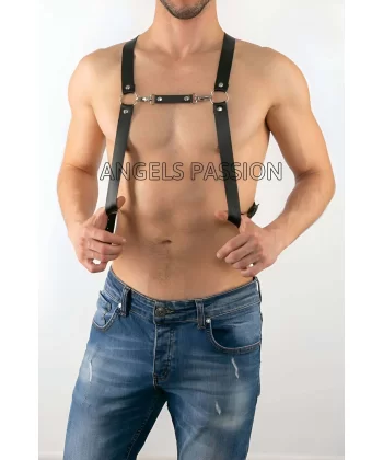 Erkek Göğüs Harness - Sexy Erkek Harness - Erkek Deri Aksesuar - Brfm27