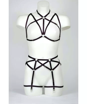 Göğüs Ve Jartiyer Kemerli Seksi Harness - Brf161