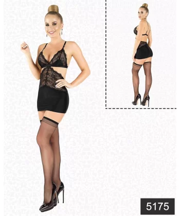 Likralı Saten Babydoll