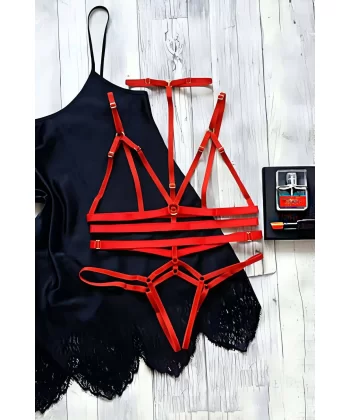 String - Sütyen Lastik Harness Takım - Brf144