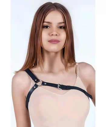 Tek Omuz Şık Deri Harness, Günlük Harness - Brf132