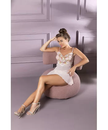 Transparan Mini Boy Babydoll Ve String Takım (brf32042)