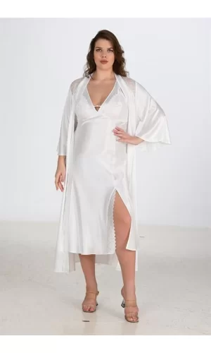 2li Ekru Sabahlık Takımı Bigsize 6224