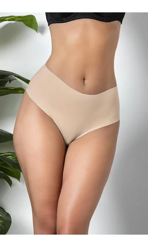 3lü Paket Dikişsiz, İz Yapmaz, Lazer Kesim, Yüksek Bel Slip Külot Cappucino (brf21263)