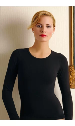 Açık Yaka Uzun Kol T-shirt 2142