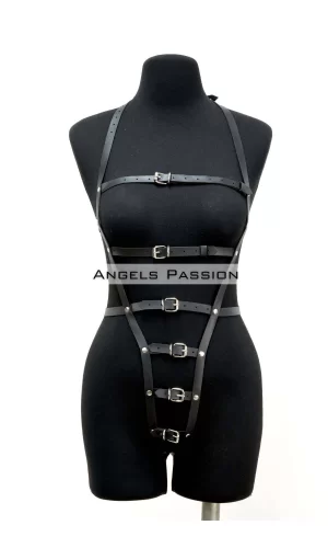 Ağı Bölgesi Açık Deri Fantezi Giyim, Deri Deri Body Harness - Brf790