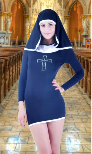 B102707 Seksi Rahibe Kostümü