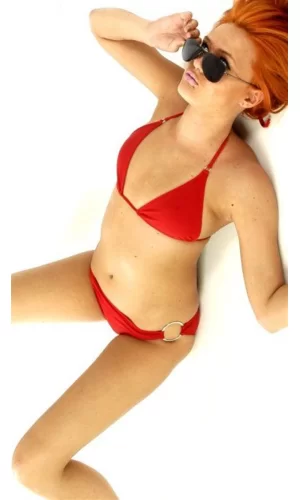 B120606 Ateş Kırmızısı Bikini Takım