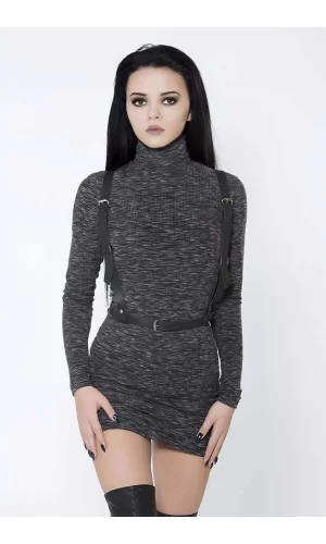 Beli Kurdeleli Şık Deri Harness - Brf177