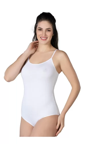 Beyaz Mı Emay 1415 Modal Cotton Çıtçıtlı İnce Askılı Body