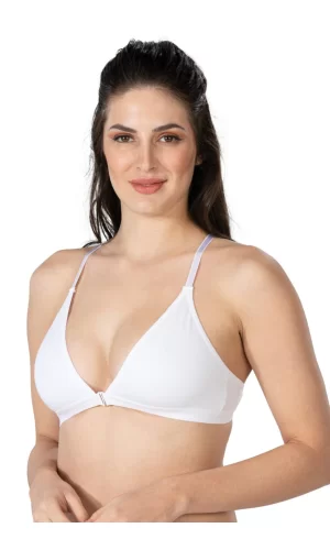 Beyaz Mı Emay 1416 Modal Cotton Önden Açmalı Sporcu Sütyen