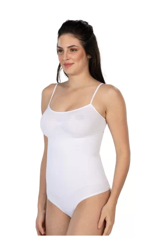 Beyaz Mı Emay 1927 İp Askıllı Ripli String Body