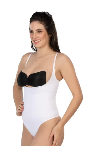 Beyaz Mı Emay 2076 Göğüsü Açık String Body Korse