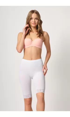 Beyaz Mı Emay 3004 Soft Uzun Paça Dantel Boxer