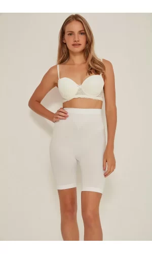 Beyaz Mı Emay 3005 Soft Uzun Paçalı Boxer Korse